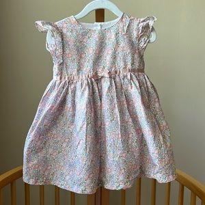 Liberty Fabric toddler party dress, lined, with buttons at the back